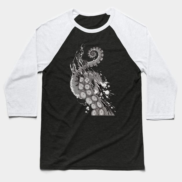 Cephalopodic Swipe Baseball T-Shirt by TAOJB